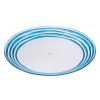 Designer Swirl 12" Acrylic Dinner Plates Set of 4, Blue Plastic Plates Reusable, Unbreakable Kitchen Plates for All Occasions BPA Free Dishwasher Safe