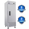 ORIKOOL 27" Commercial Refrigerator 23 Cu.ft with 1 Solid Door Reach-In Refrigerators Stainless Steel ETL Approved Upright Fridge Storage