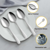 Bestdin 36 Pieces Spoons Silverware, 6.2" Pattern Design Stainless Steel Teaspoons Set, Coffee Spoons, Small Spoons, Mirror Polished, Dishwasher Safe