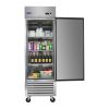 ORIKOOL 27" Commercial Refrigerator 23 Cu.ft with 1 Solid Door Reach-In Refrigerators Stainless Steel ETL Approved Upright Fridge Storage