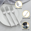 Bestdin 36 Pieces Forks Set, 8.2" Stainless Steel Dinner Forks Silverware, Pattern Design Mirror Polished Flatware Forks Dishwasher Safe