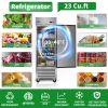 ORIKOOL 27" Commercial Refrigerator 23 Cu.ft with 1 Solid Door Reach-In Refrigerators Stainless Steel ETL Approved Upright Fridge Storage