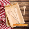 Disposable Wooden Cutlery Utensils Set ‚Äì (Pack of 60) 12 10.5-inch Plates 12 Forks 12 Knives 12 Spoons 12 Small Spoons Eco-Friendly Silverware Compo