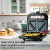 OVENTE Electric Sandwich Maker, Non-Stick Plates, Indicator Lights, Cool Touch Handle, Cooking Breakfast, Grilled Cheese, Tuna Melts and Snacks