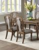 Transitional 9pc Dining Set Dining Table 6xSide Chairs And 2x Arm Chairs Cushion Seat Ash Oak Finish Kitchen Dining Room