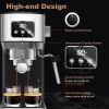 Espresso Machine, Cappuccino & Latte Machine with ESE POD Filter & Milk Frother Steam Wand, Accurate Temperature & Time Control