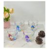 Rainbow Diamond Acrylic Glasses Drinking Set of 4 DOF (9oz), Plastic Drinking Glasses, BPA Free Cocktail Glasses, Drinkware Set