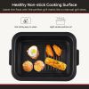 Geek Chef 7 In 1 Smokeless Electric Indoor Grill with Air Fry, Roast, Bake, Portable 2 in 1 Indoor Tabletop Grill & Griddle with Preset Function