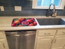 Colorful Pomegranates Dish Drying Mat Absorbent Dish Drying Mat Pad for Kitchen Counter Dish Drainer Mat for Countertop, 14 x 21", Multicolor