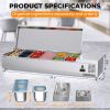 55" Condiment Countertop Refrigerated Salad Prep Station w/Stainless Steel Cover