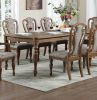 Transitional 9pc Dining Set Dining Table 6xSide Chairs And 2x Arm Chairs Cushion Seat Ash Oak Finish Kitchen Dining Room