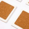 BiggDesign Faces Natural Stone Coaster Set of 4