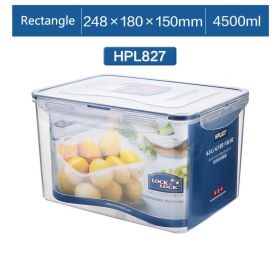 Plastic Fresh-keeping Lunch Box Sealed Food Refrigerator Storage Box Bento Box Microwaveable (Model: HPL827-4500ML)