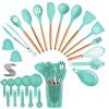 35Pcs Kitchen Cooking Utensils Set Spatula Set Baking Utensil Set Kitchen Accessories Necessities with Holder Egg Whisk Separator Tong Turner Spoons C