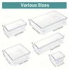 Desktop drawer clutter polka dot storage box set Transparent drawer storage box set Multifunctional bathroom bedroom living room desktop storage box D