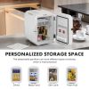 Mini Fridge, Portable Small Refrigerator 4L/6 Can Cooler & Warmer Compact Fridge for SkinCare, Food and Drinks, Small Fridge for Bedroom, Dorm, Car