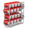 Soda Can Organizer Storage Rack, 2 Pack Stackable Beverage Soda Can Dispenser Organizer Holder for Refrigerator, Cabinet, Pantry