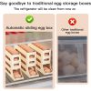 Egg Dispenser, Space-Saving Rolling Eggs Dispenser for Refrigerator Storage