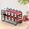 Soda Can Organizer Storage Rack, 2 Pack Stackable Beverage Soda Can Dispenser Organizer Holder for Refrigerator, Cabinet, Pantry