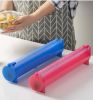 Plastic Cling Wrap Storage Holder with Slide Cutter Cling Film Cutter Aluminum Foil, Parchment Paper Dispenser