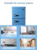 KRIB BLING 3.5Cu.Ft Compact Refrigerator Mini Fridge with Freezer, Small Refrigerator with 2 Door, 7 Level Thermostat Removable Shelves for Kitchen